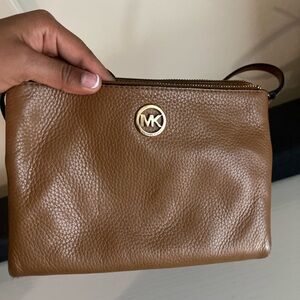 Michael Kors Tan Leather Pouch